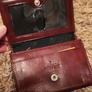 Ricardo Beverly Hills Leather Card Holder - Brownish/red Color